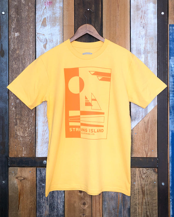 Abstract // Men's Tee - Sunset Yellow