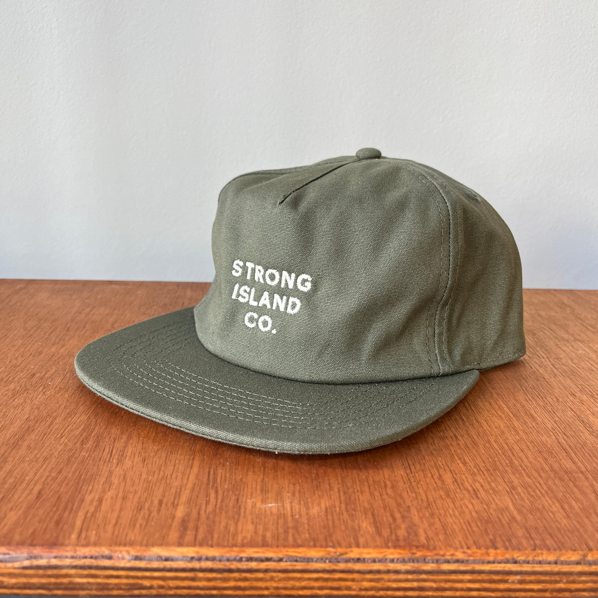 SICo // Embroidered 5 Panel Organic Cap - Khaki Green
