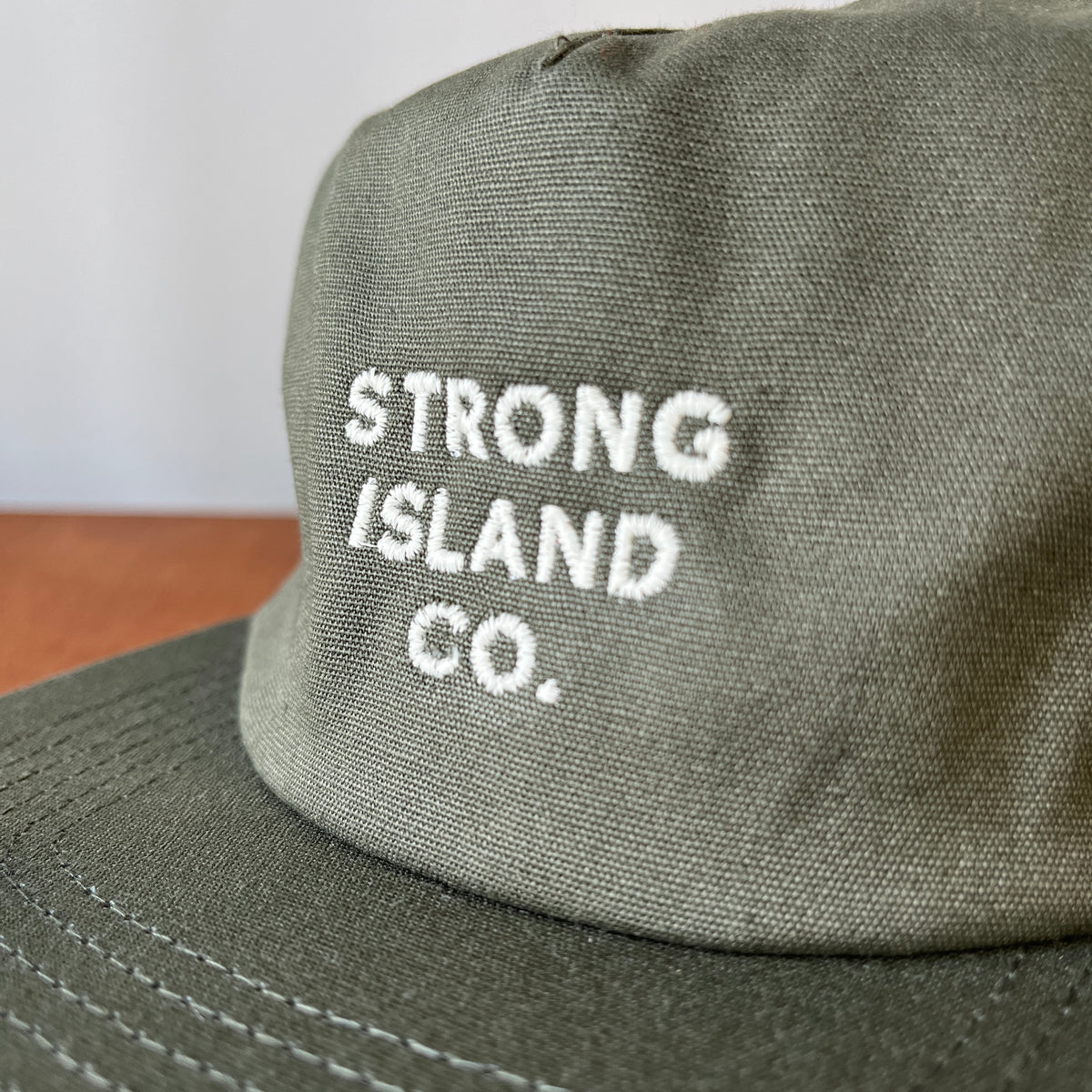 SICo // Embroidered 5 Panel Organic Cap - Khaki Green