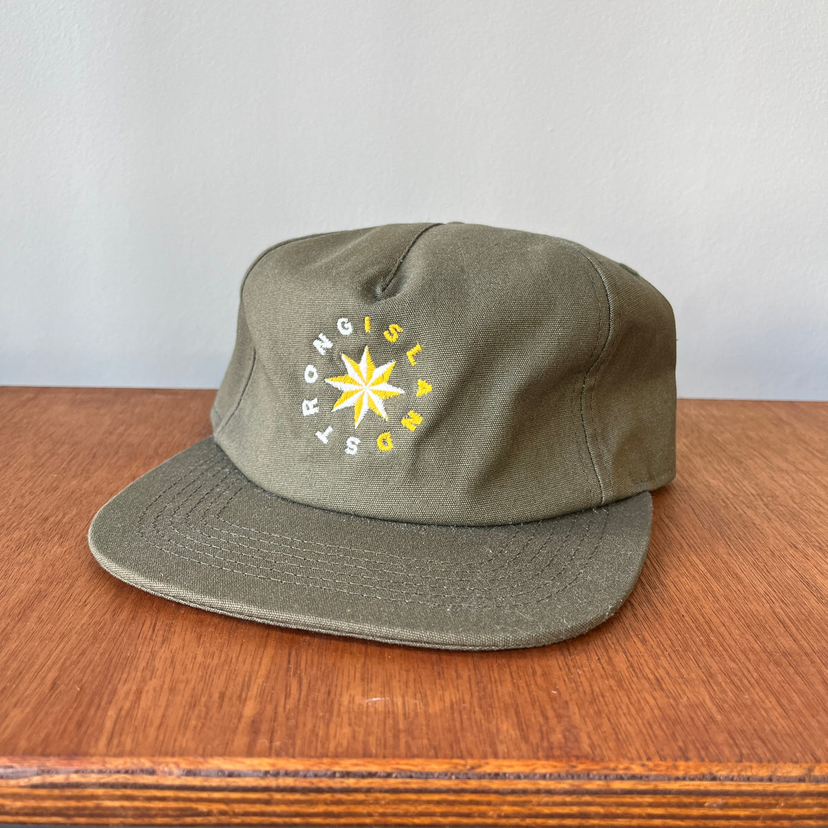 Island Star // 5 Panel Organic Cap - Khaki Green