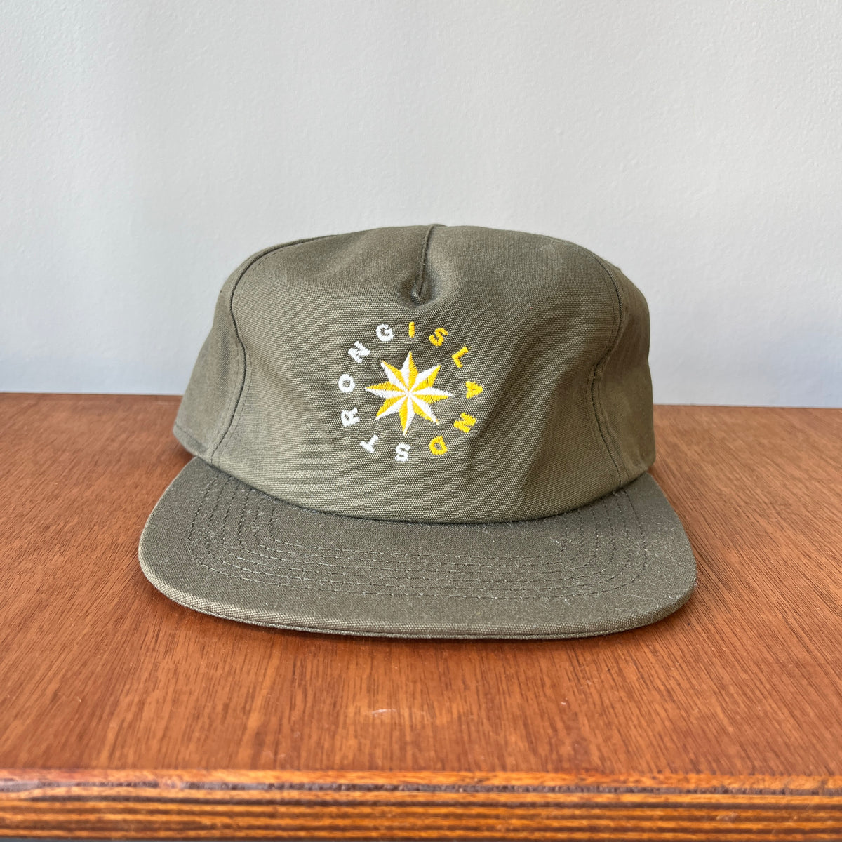 Island Star // 5 Panel Organic Cap - Khaki Green