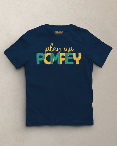 Play Up Pompey // Toddler Kids Unisex Tee - Navy Blue