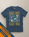 Right Here // Toddler Kids Unisex Tee - Denim Blue