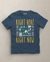 Right Here // Toddler Kids Unisex Tee - Denim Blue