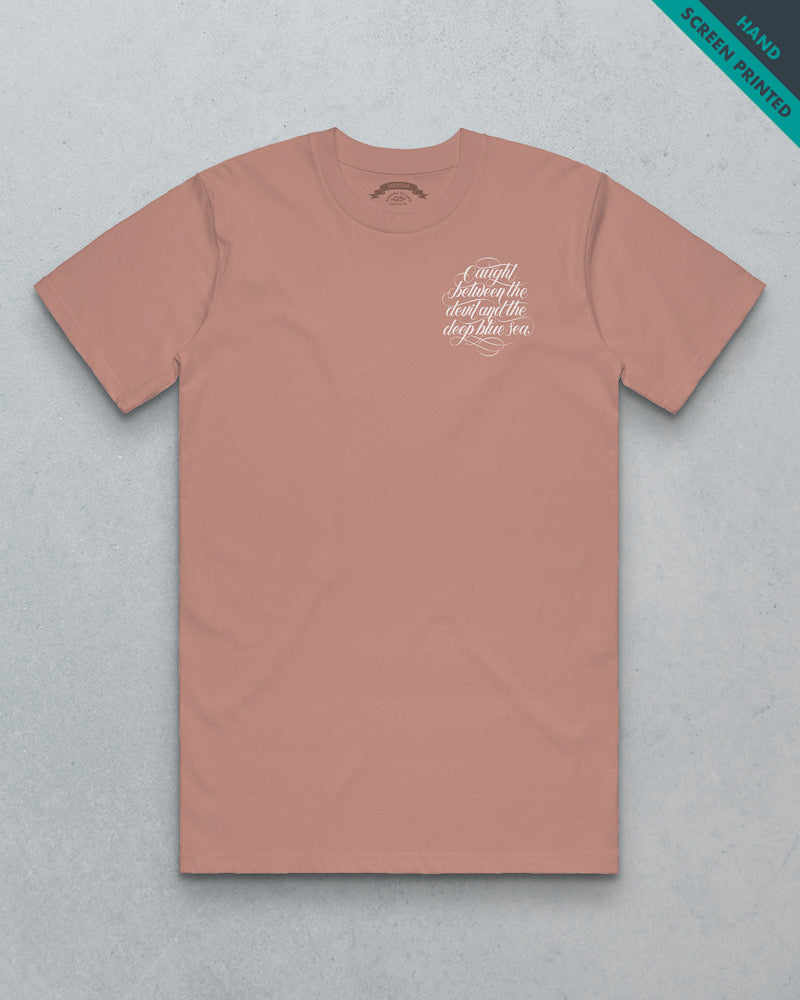 Deep Blue Sea // Men's Heavy Tee - Faded Pink