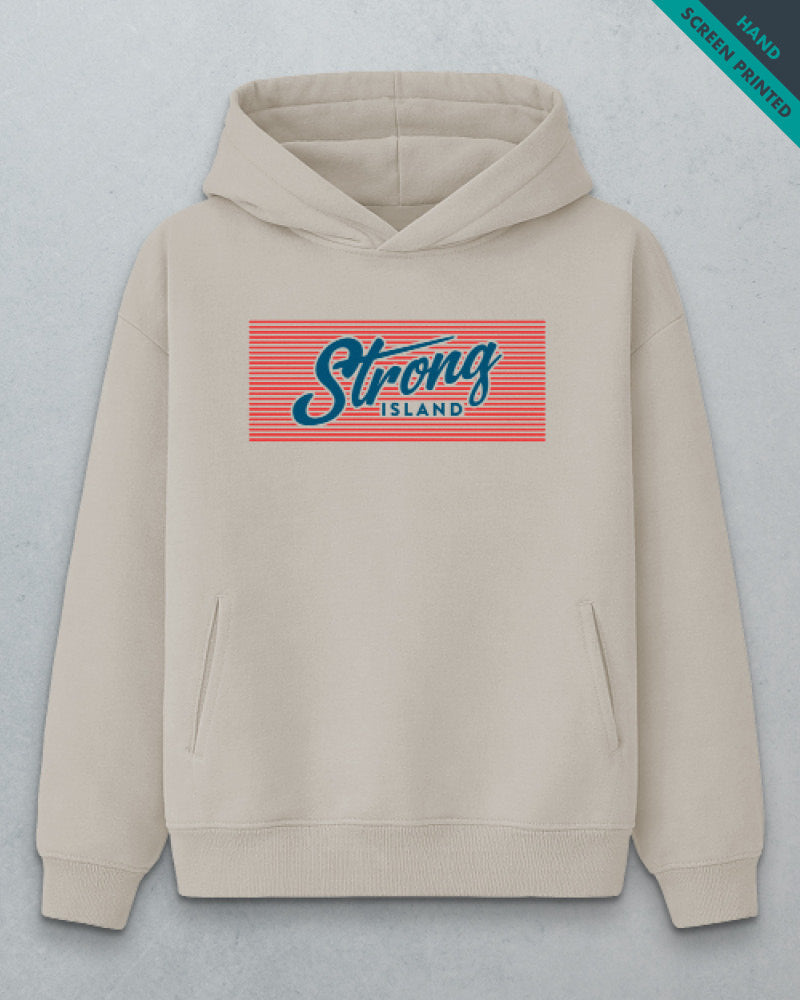 Between The Lines // Premium Unisex Hoodie - Stone Beige