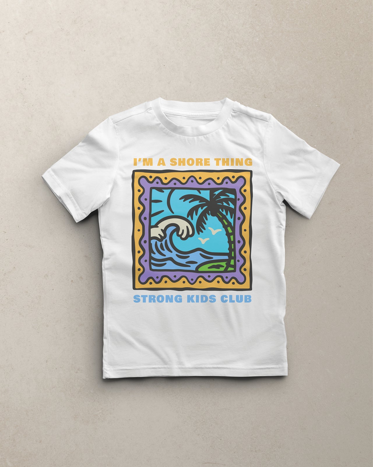 Shore Thing //  Kids Unisex Tee - White