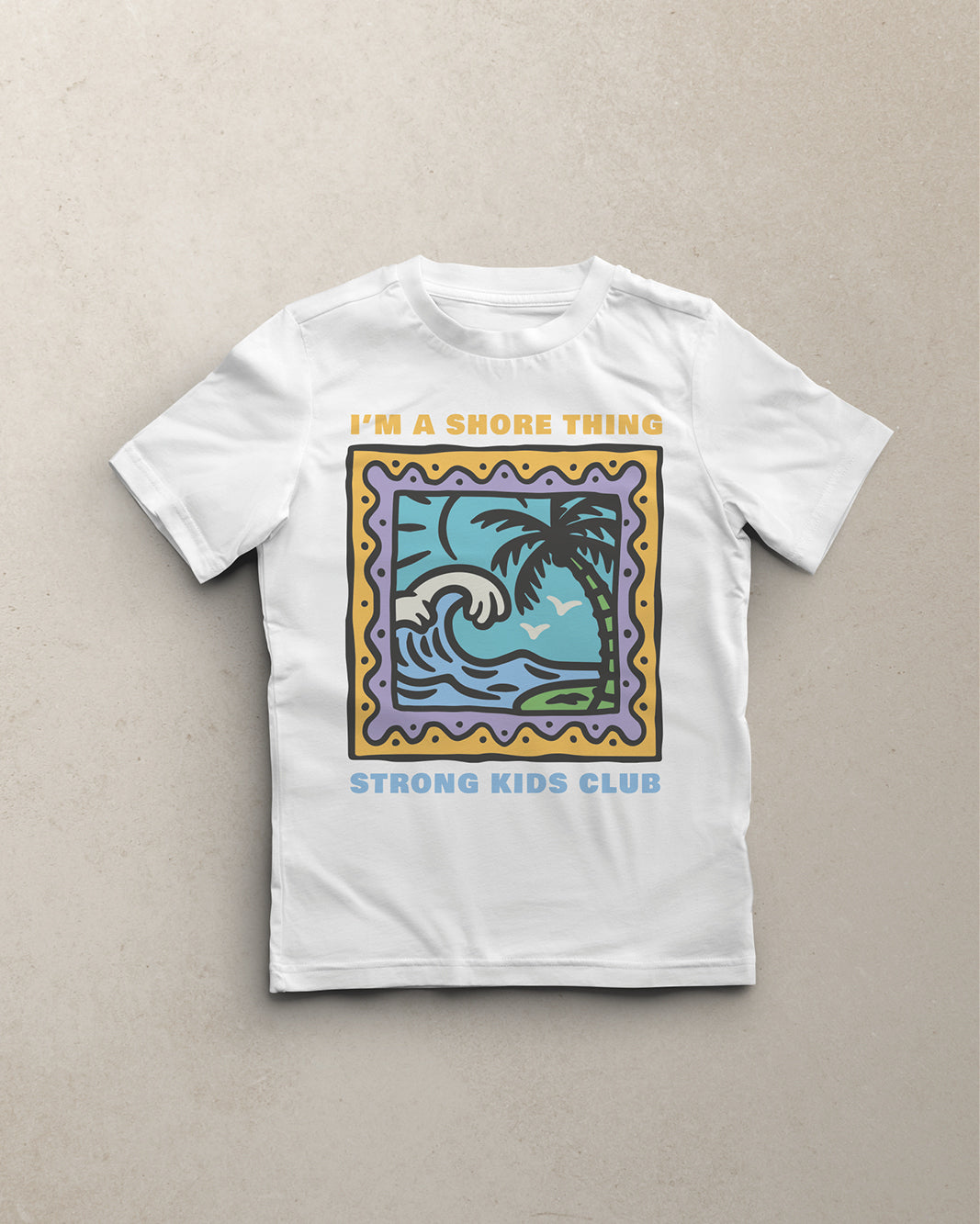 Shore Thing //  Kids Unisex Tee - White