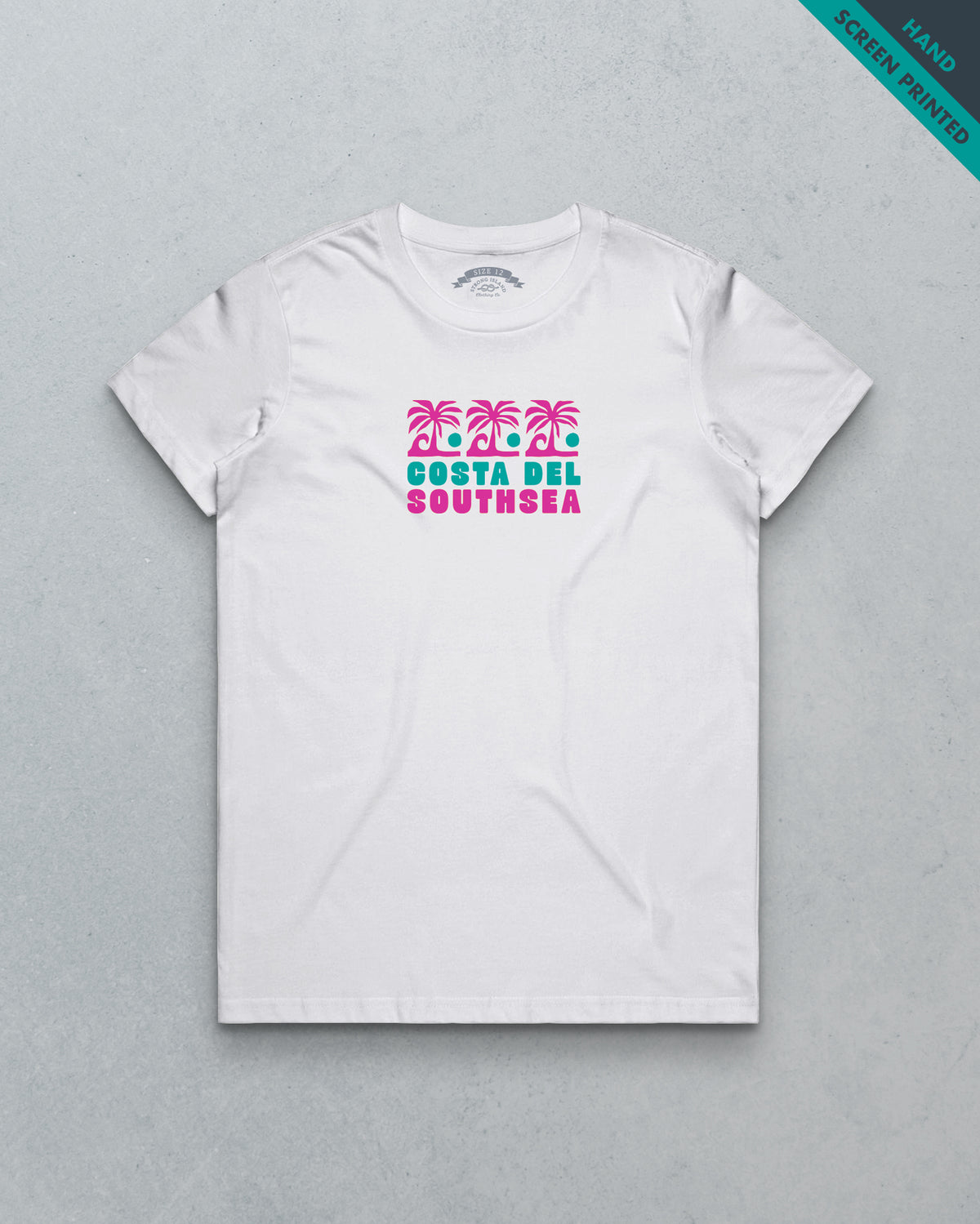 Costa Del Southsea // Women's Tee - White MID WEIGHT