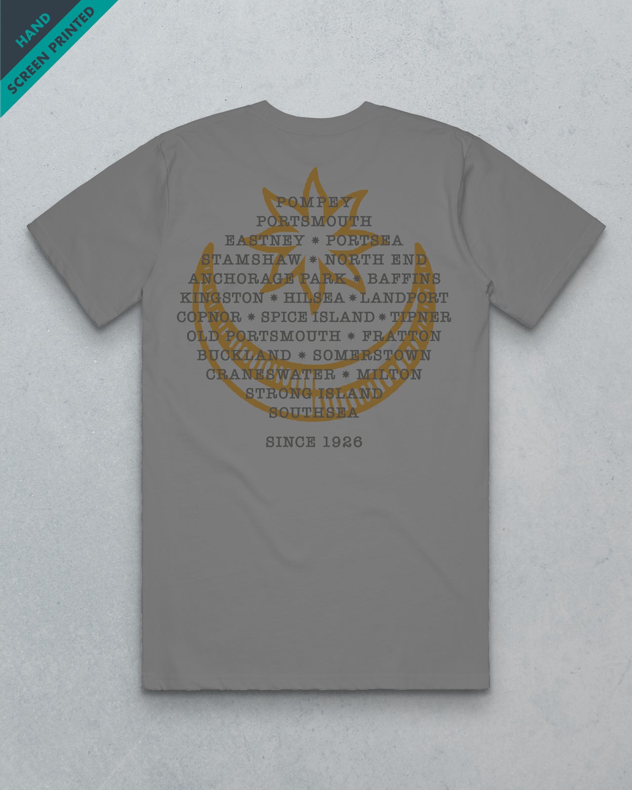 Crest  // Portsmouth 100 Men's Tee - Gravel Grey