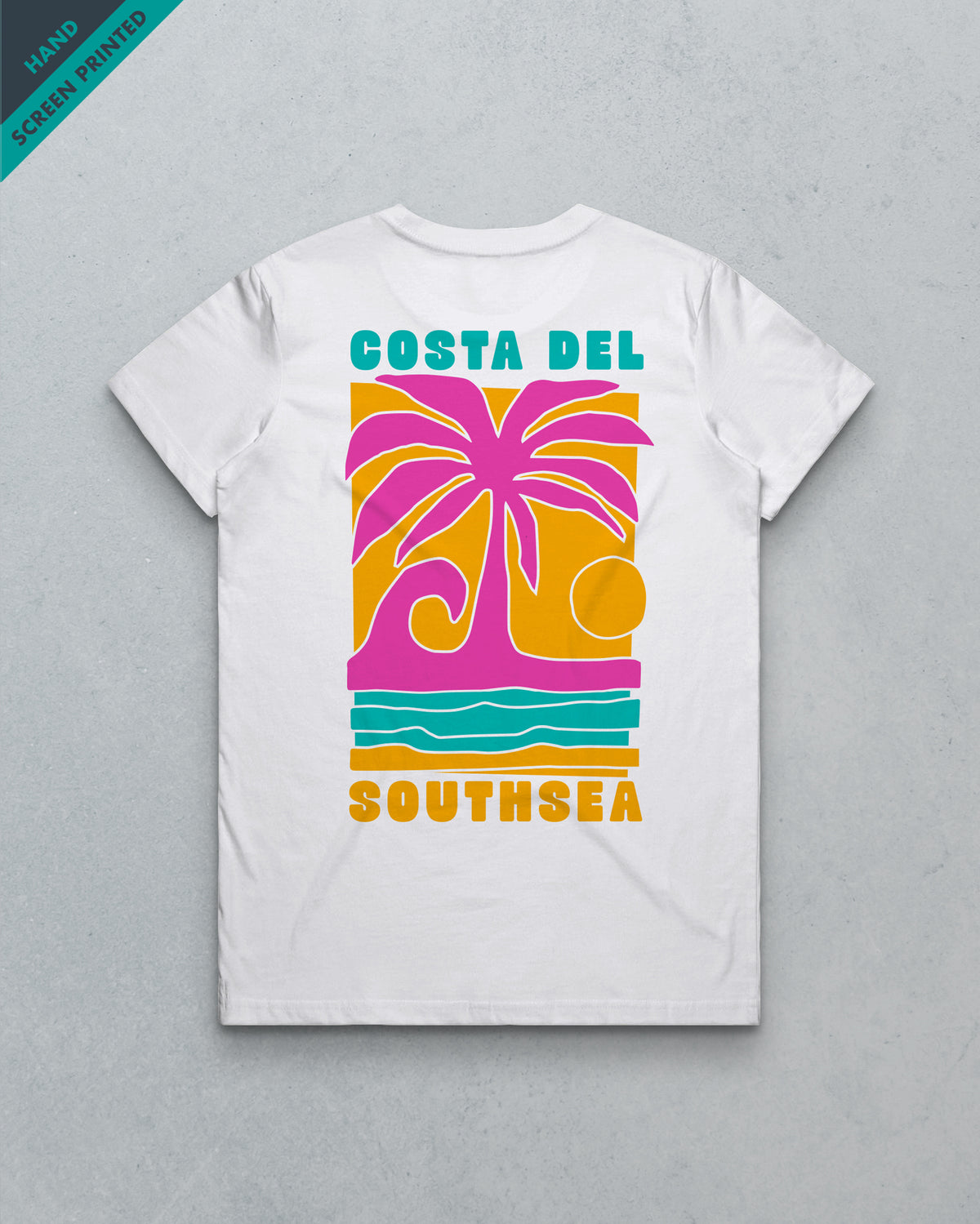 Costa Del Southsea // Women's Tee - White MID WEIGHT