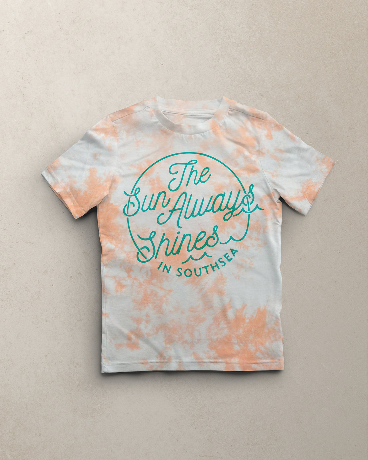 Shines //  Kids Unisex Tee - Orange Tie dye