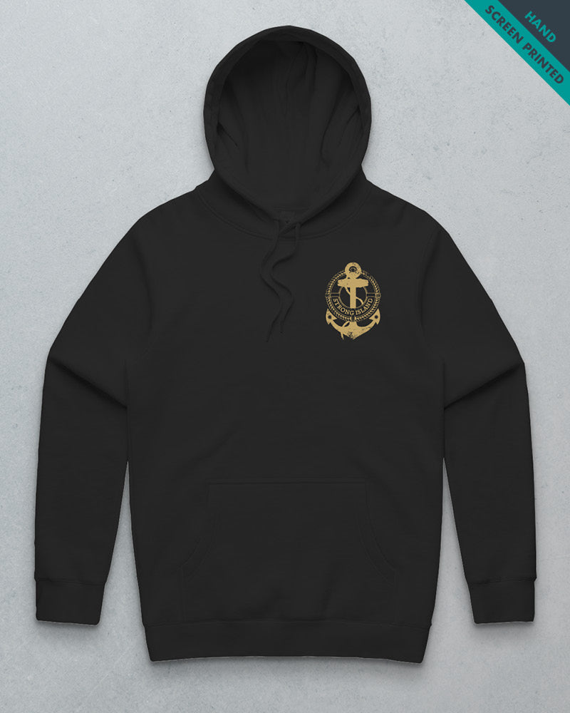 Branded // Premium Unisex Hoodie - Heather Black & Gold
