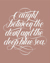 Deep Blue Sea // Men's Heavy Tee - Faded Pink