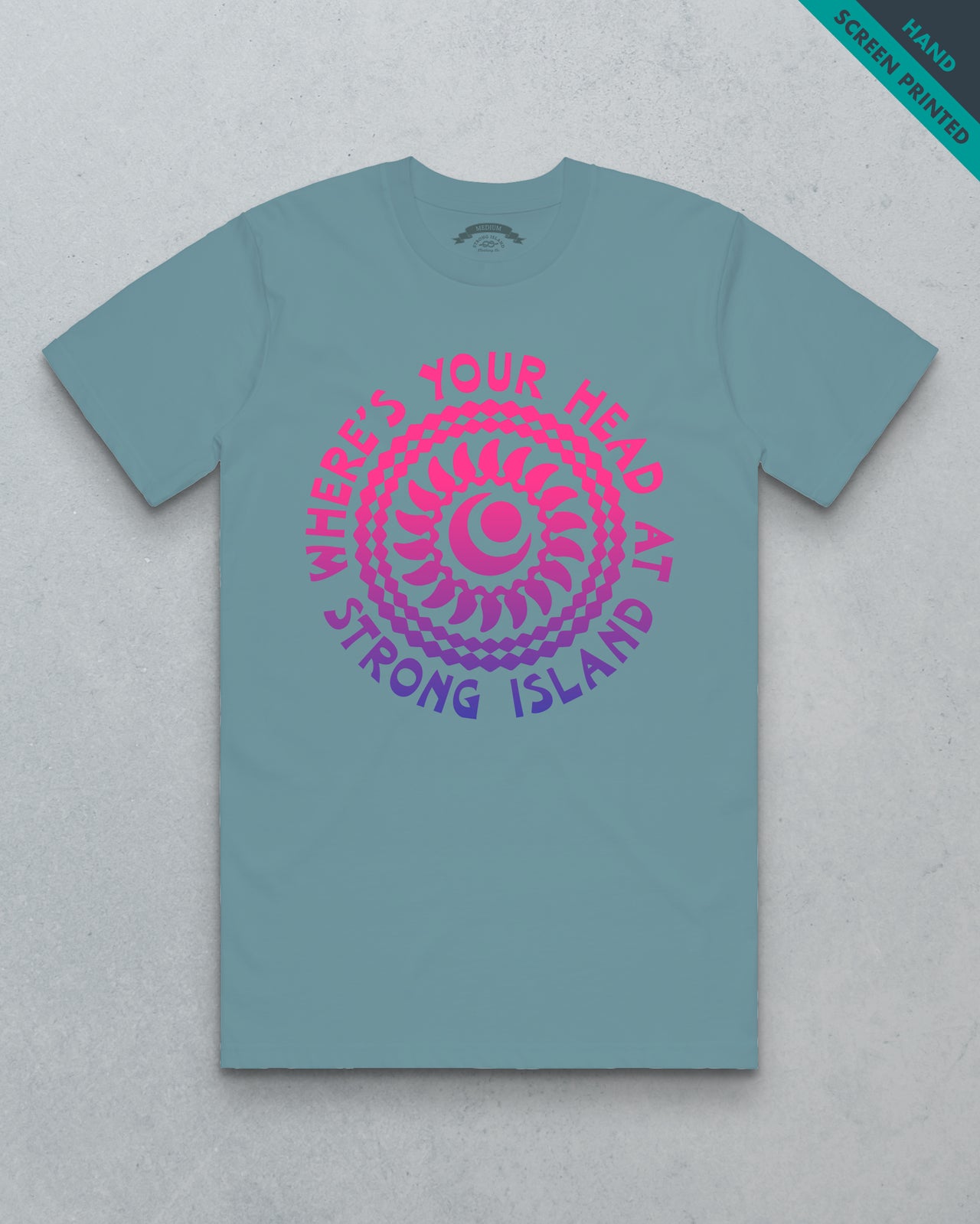 Where's your head At // Men's Tee - Mineral Blue