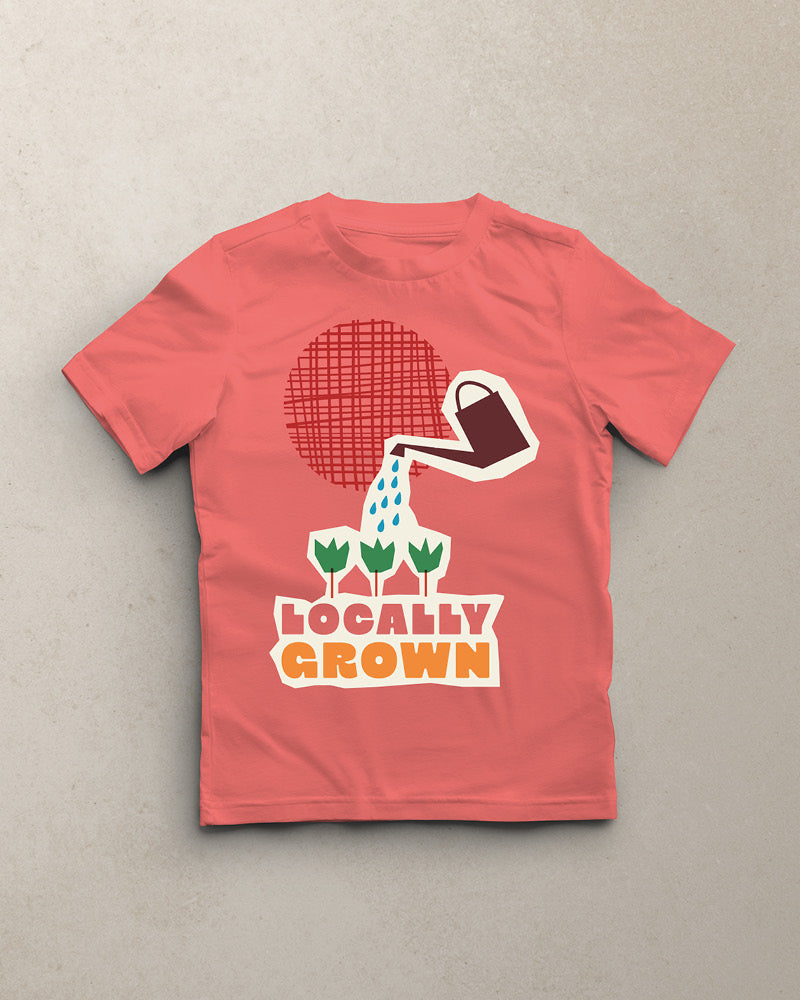 Locally Grown // Kids Unisex Tee - Watermelon Red