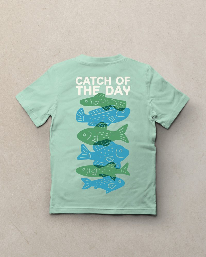 Catch Of The Day // Kids Unisex Tee - Seafoam Green