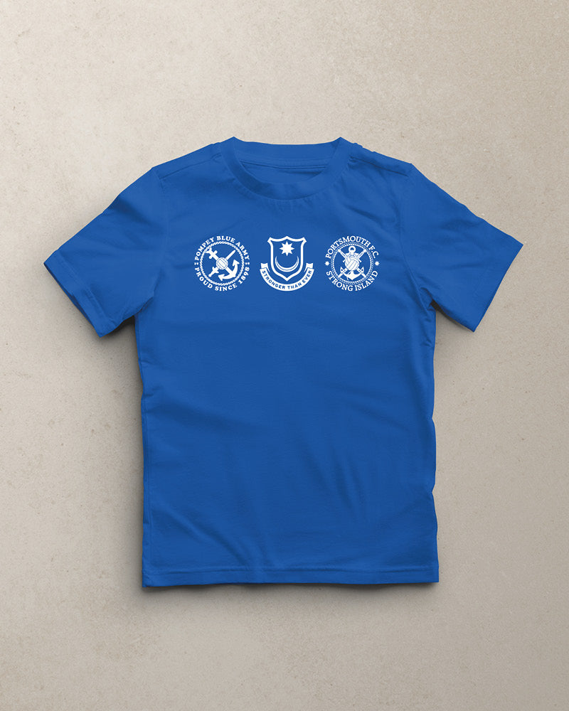 Pompey PFC // Kids Unisex Tee - Royal Blue
