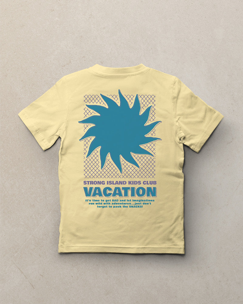 Vacation // Kids Unisex Tee - Butter Yellow