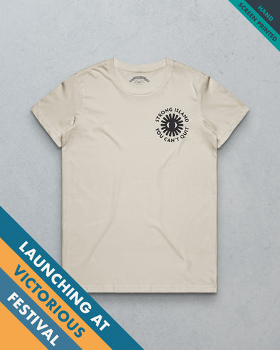 Go WIth The Flow // Women's Tee - Bone Beige