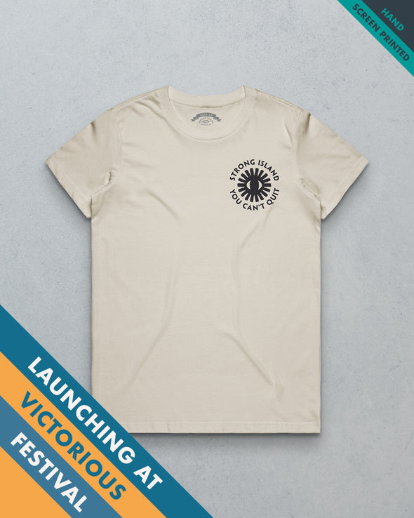 Go WIth The Flow // Women's Tee - Bone Beige