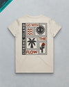Go WIth The Flow // Women's Tee - Bone Beige