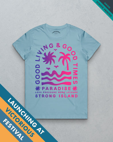 Paradise // Women's Tee - Light Blue