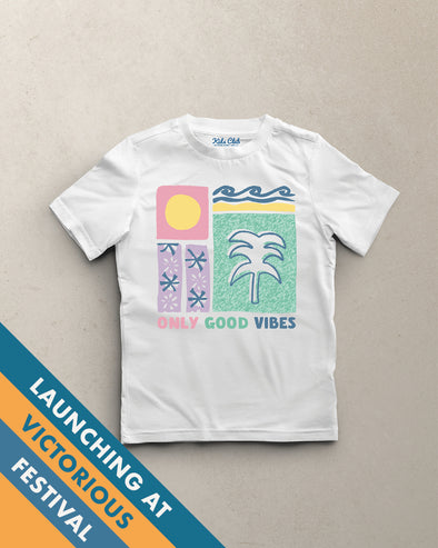 Only Good Vibes // Toddler Kids Unisex Tee - White